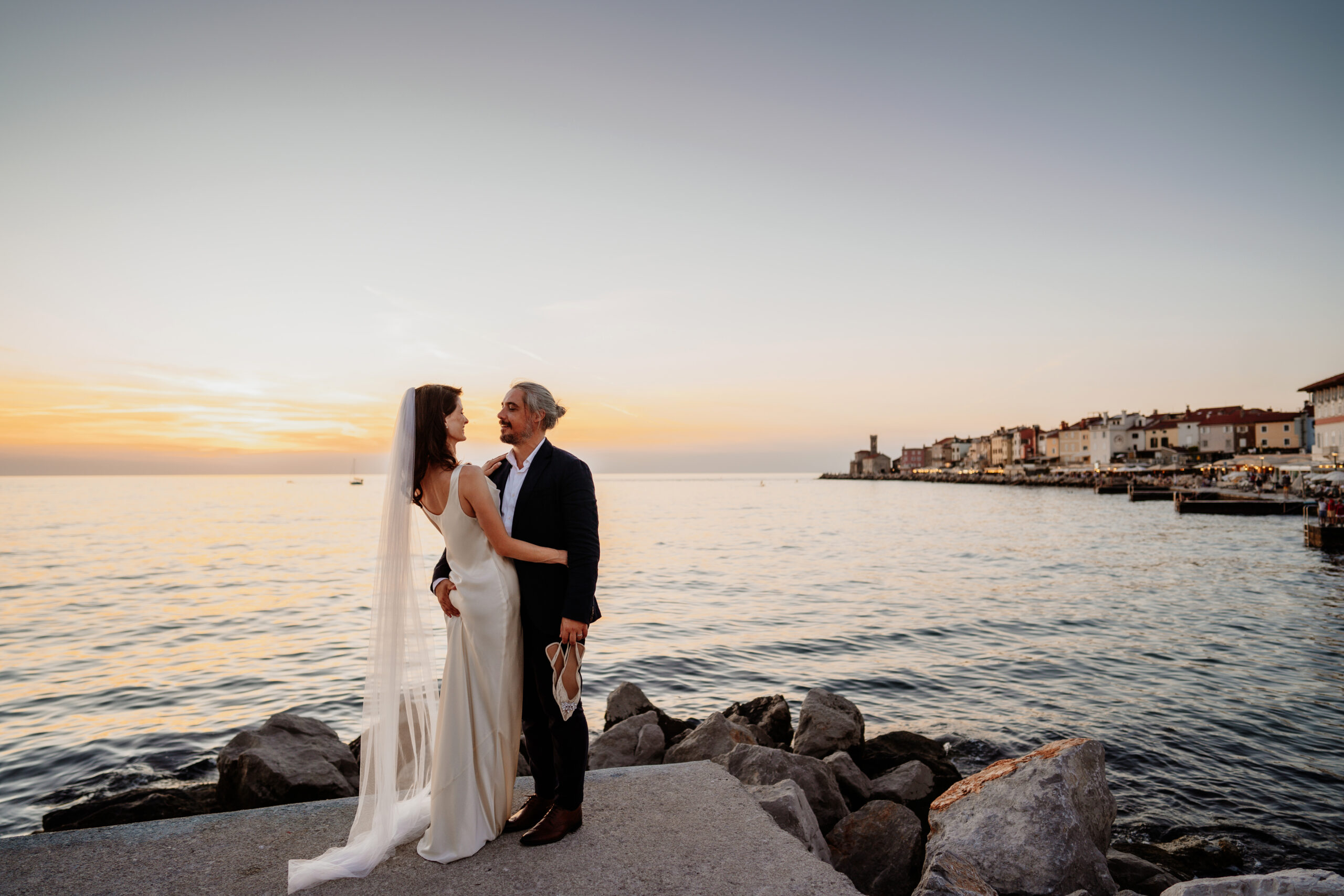 seaside wedding Photography in Piran Slovenia