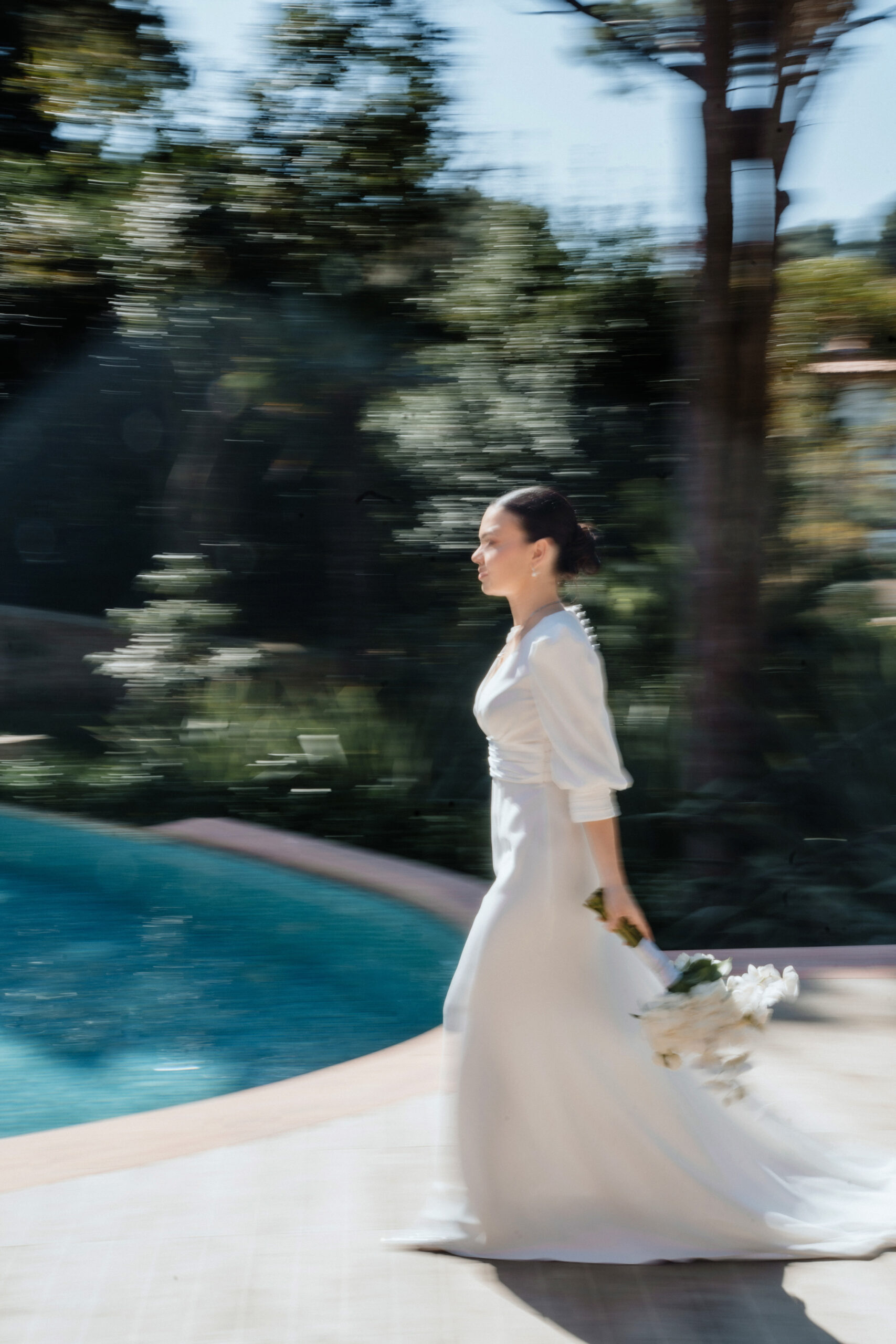 posing bride