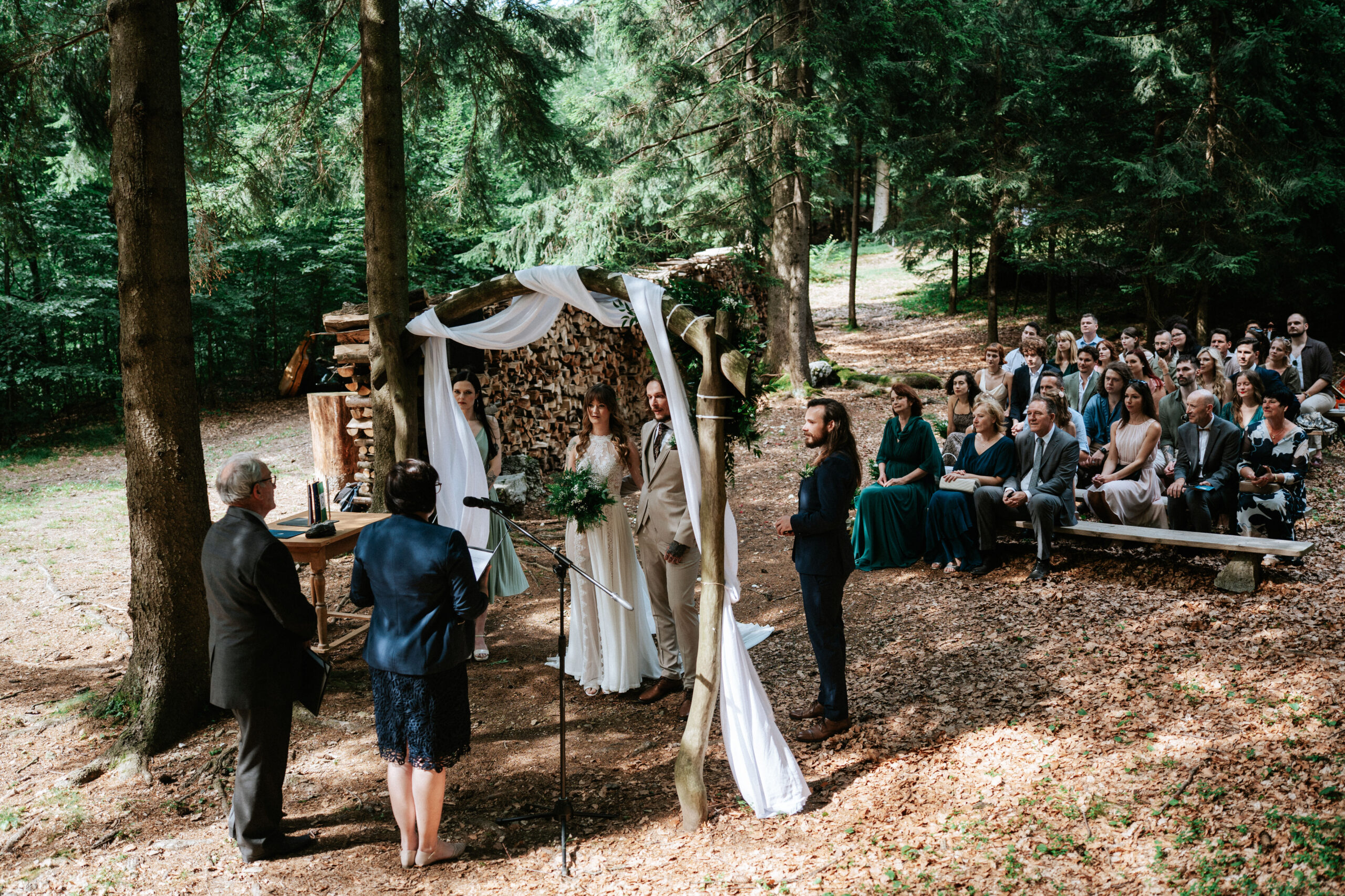 forest wedding in slovenia