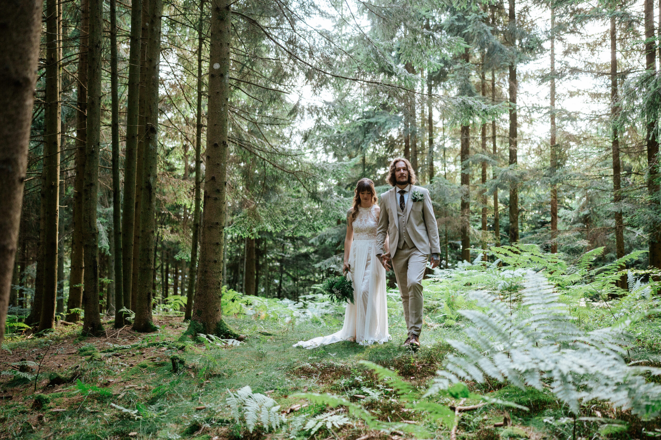 forest wedding in slovenia