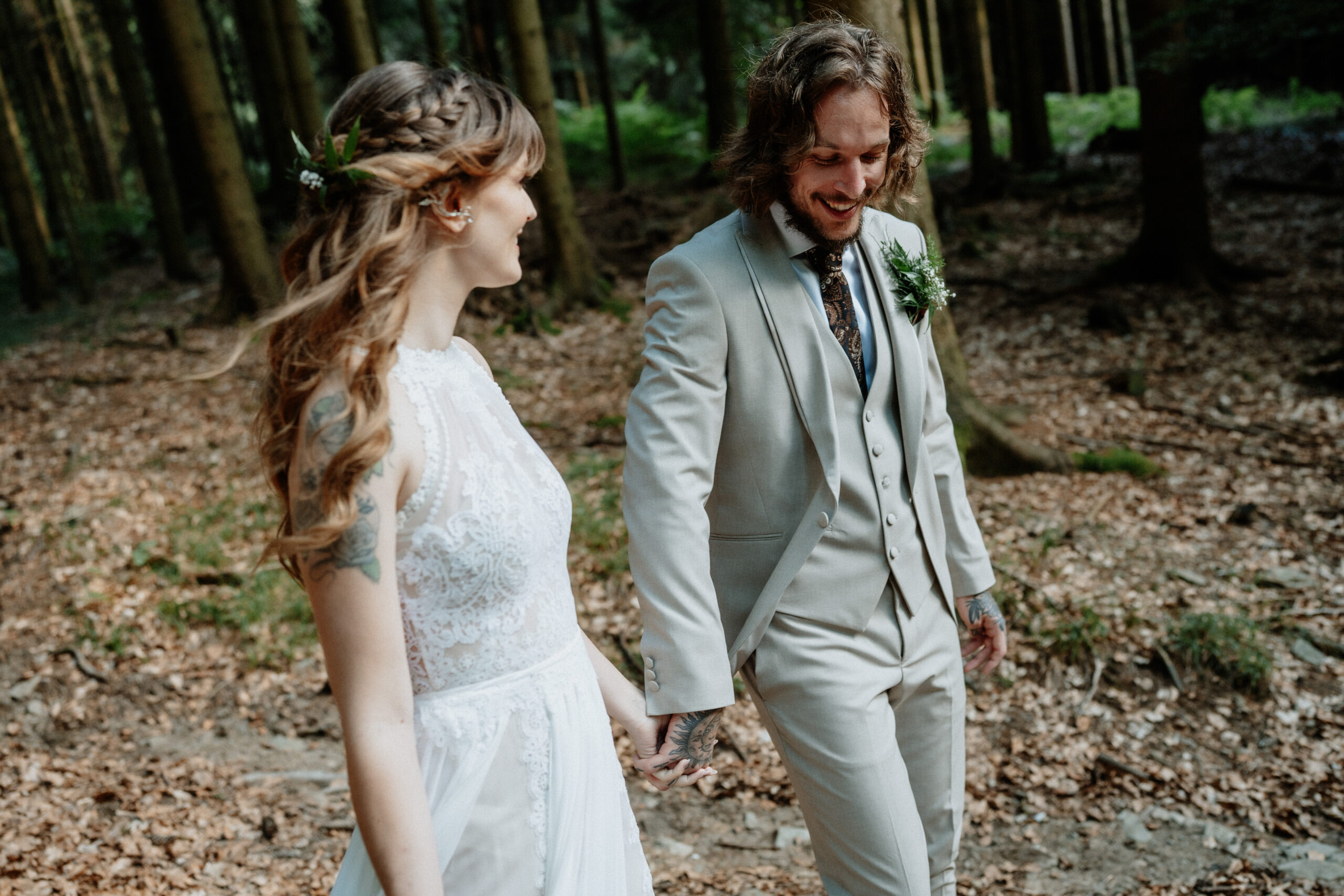 forest wedding in slovenia